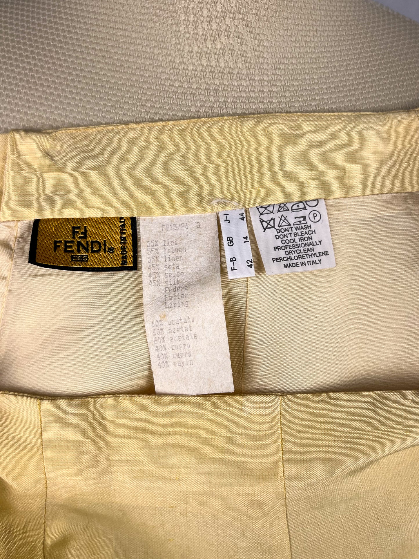 Tailleur Fendi in Lino e Seta