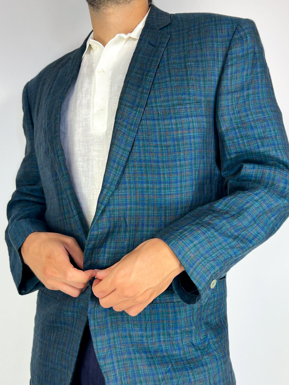Gianni Versace Pure Linen 80s Jacket