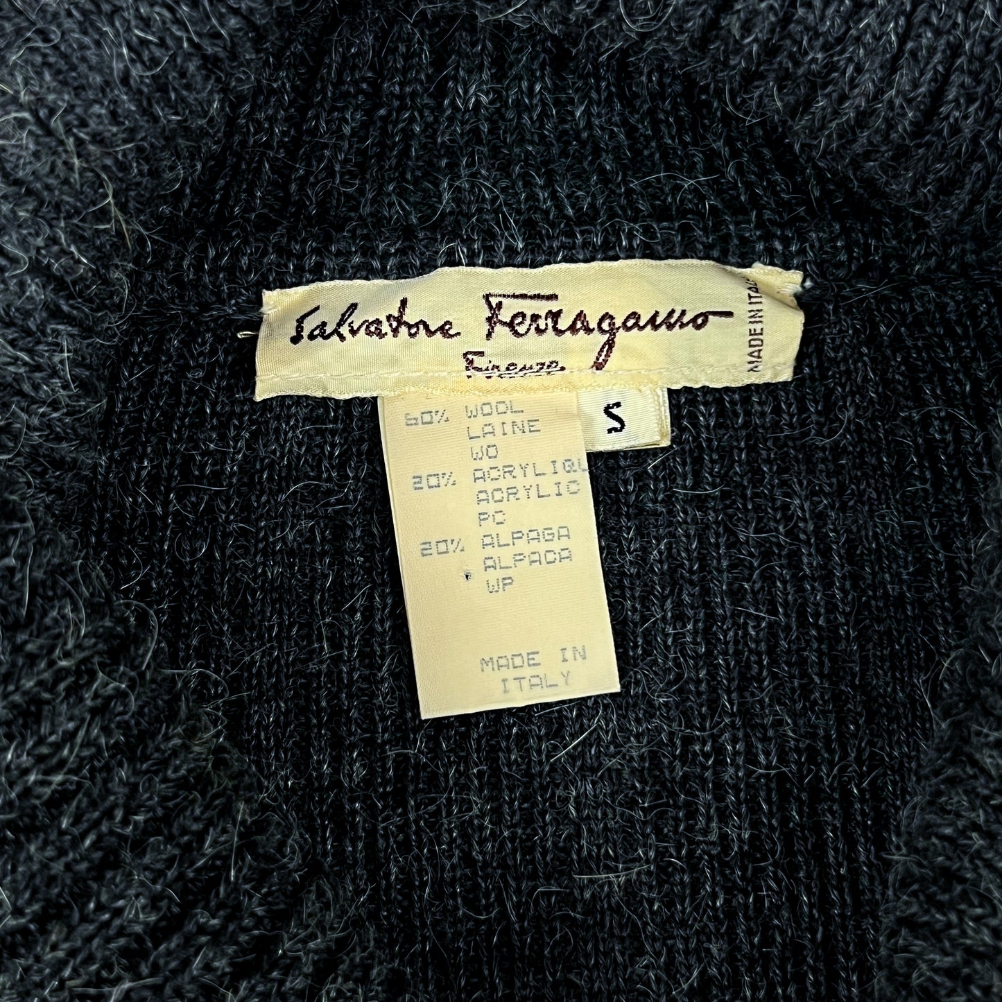 Maglione Salvatore Ferragamo in Lana e Pelle