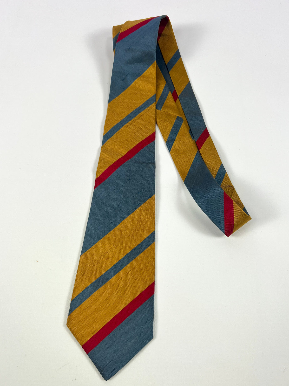 Gianni Versace Striped Shantung Silk Tie