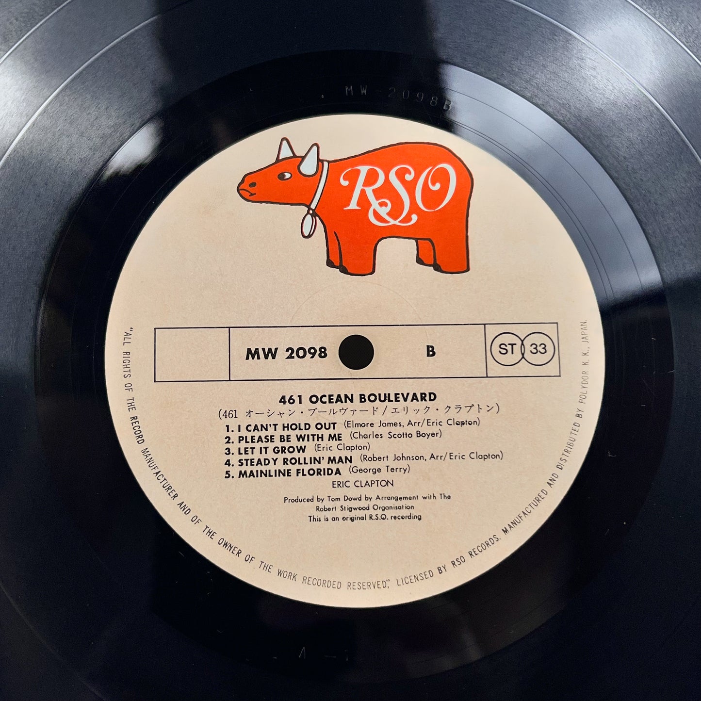 Eric Clapton – 461 Ocean Boulevard – 1ª Edizione Giapponese MW 2098 1974