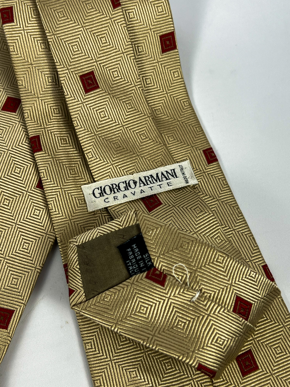 Cravatta vintage Giorgio Armani fantasia quadri