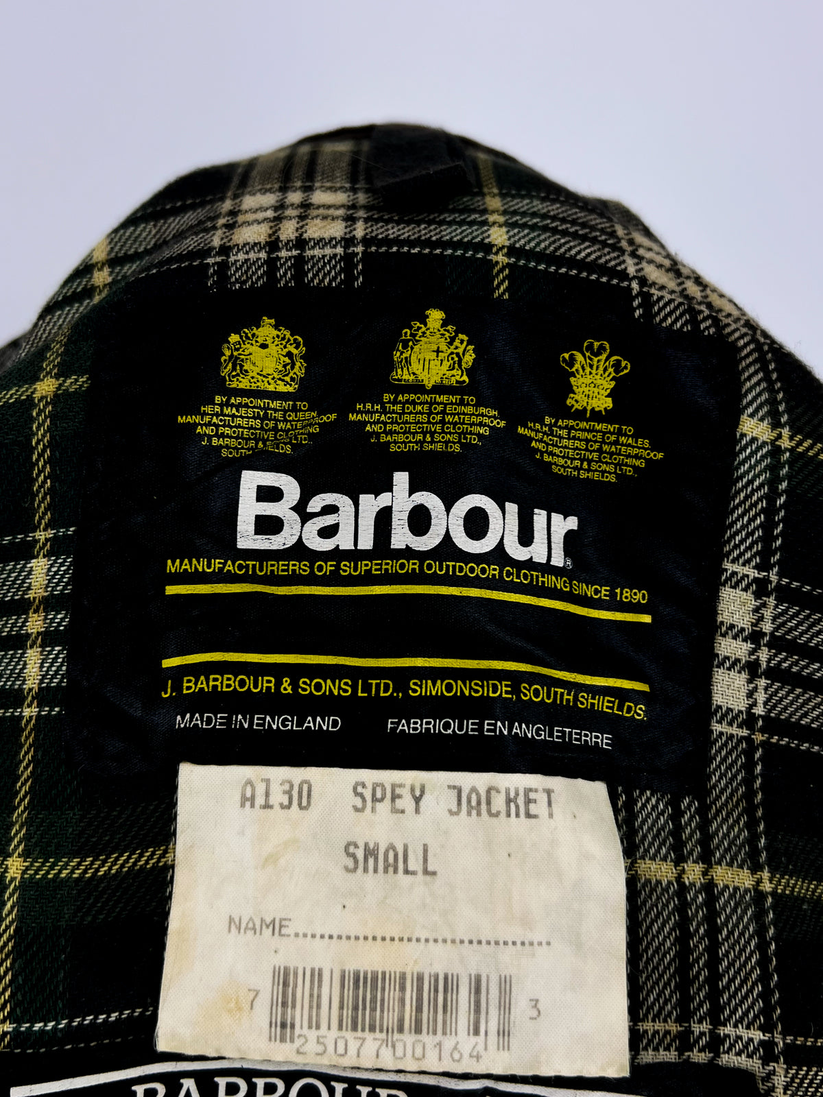 Veste Barbour Spey vintage (XS) - RARE