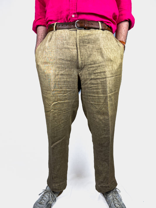 Pantaloni in Puro Lino anni '80