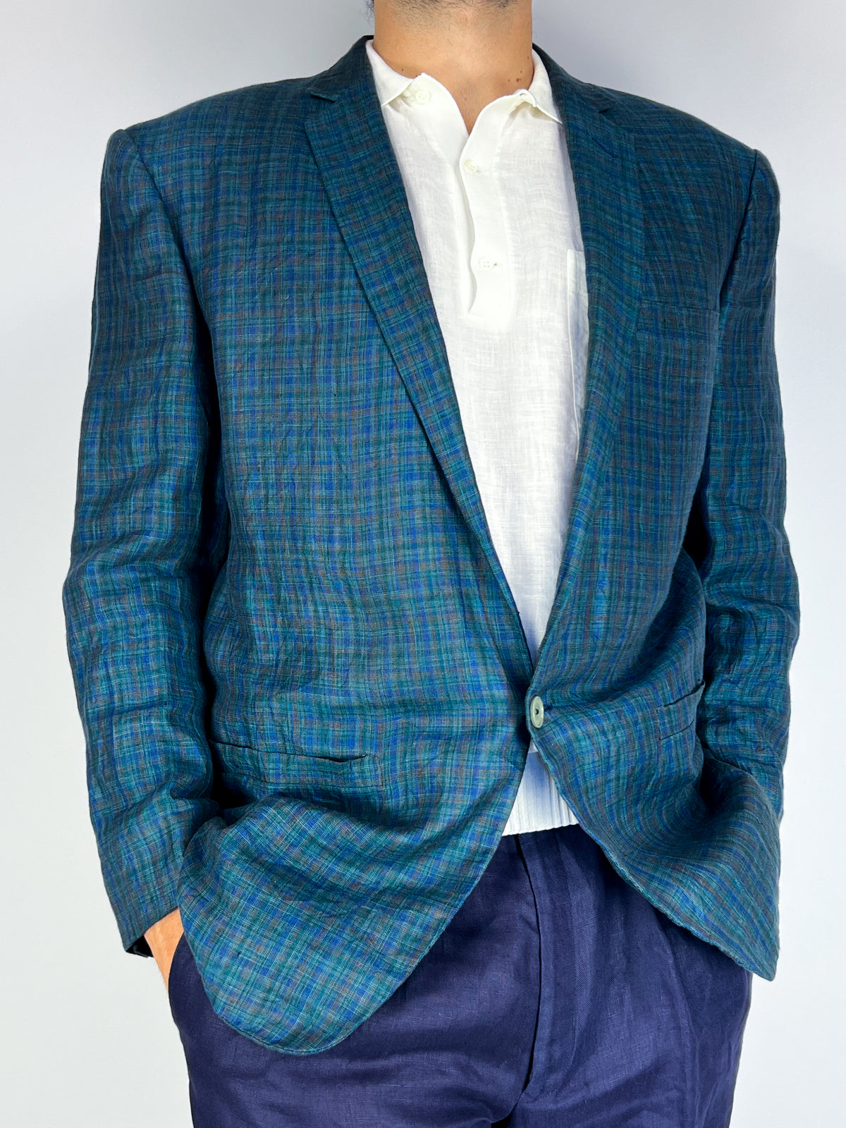 Gianni Versace Pure Linen 80s Jacket