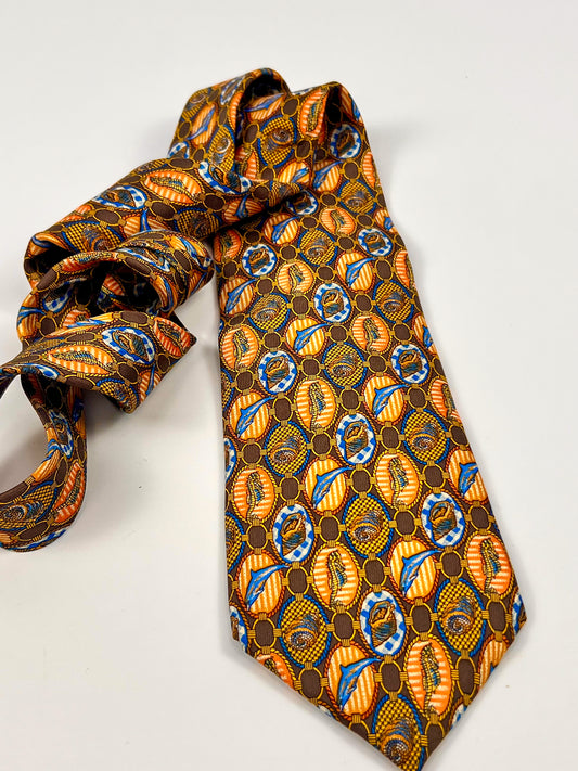 Cravate Dior vintage à motif marine - Neuve