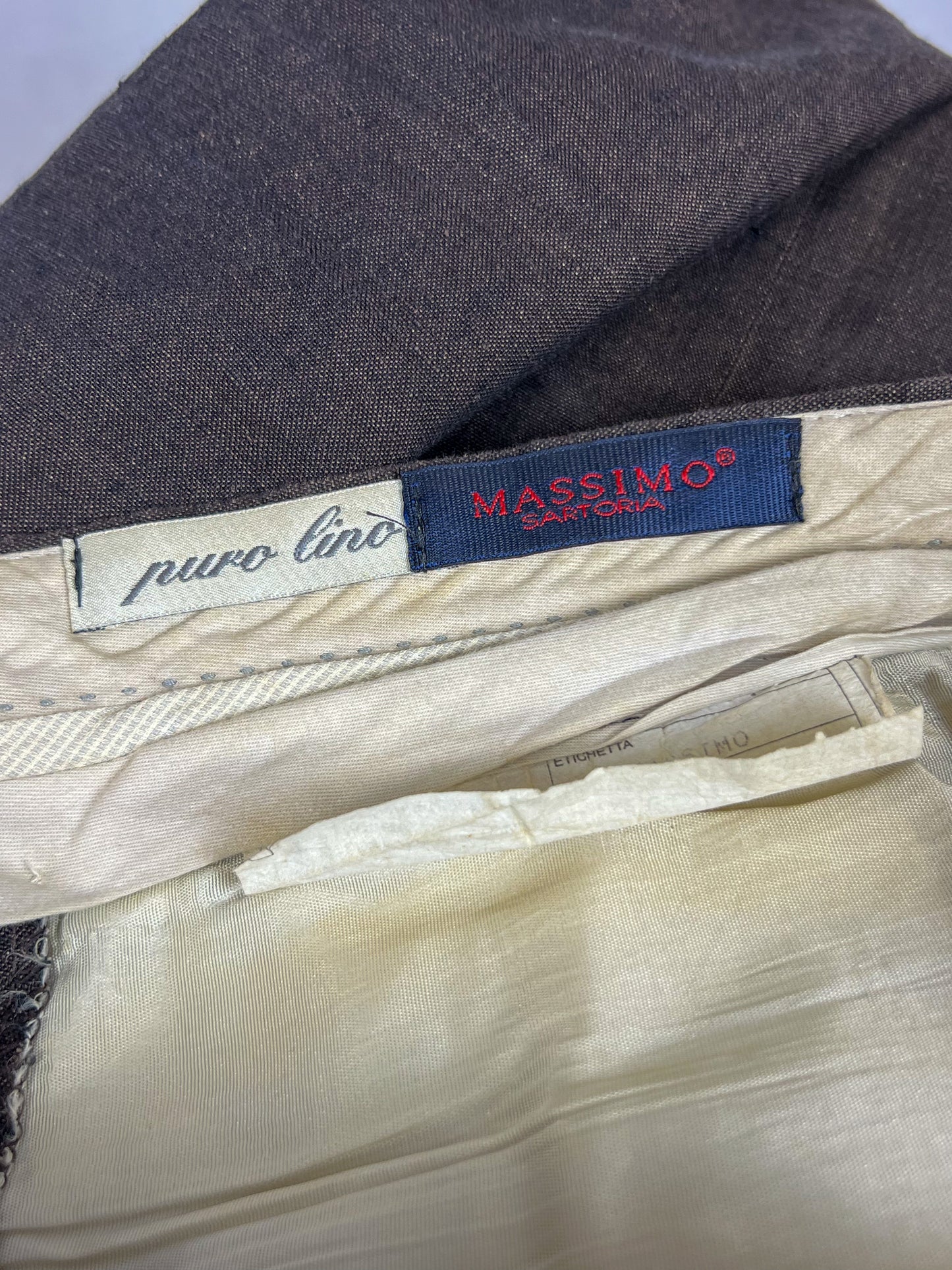 Pantaloni in Puro Lino Massimo Sartoria