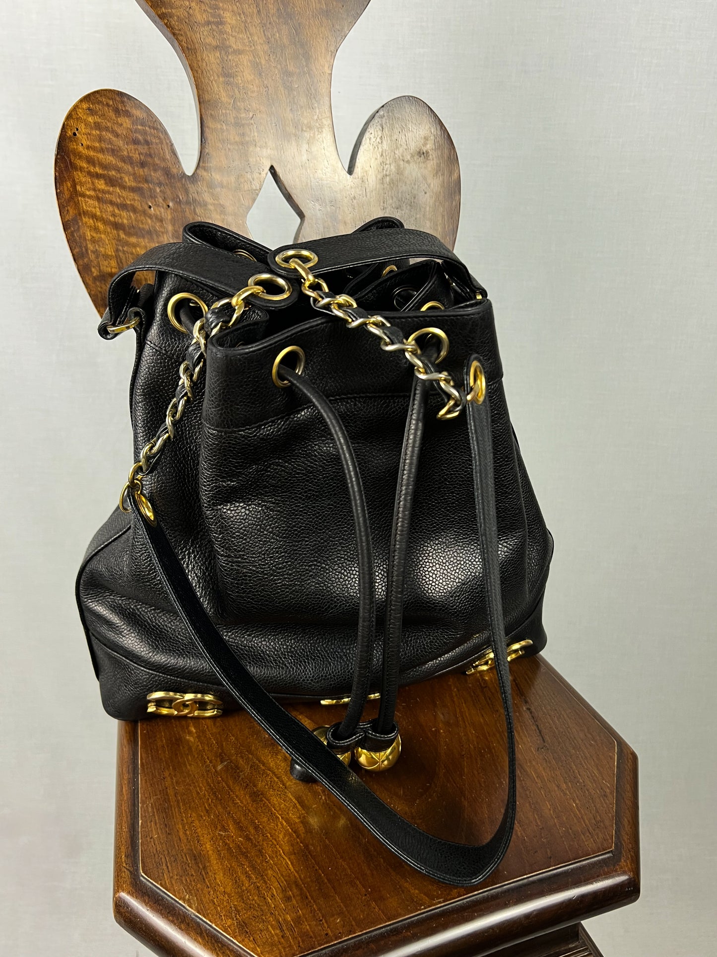CHANEL 1992 Triple CC bucket bag
