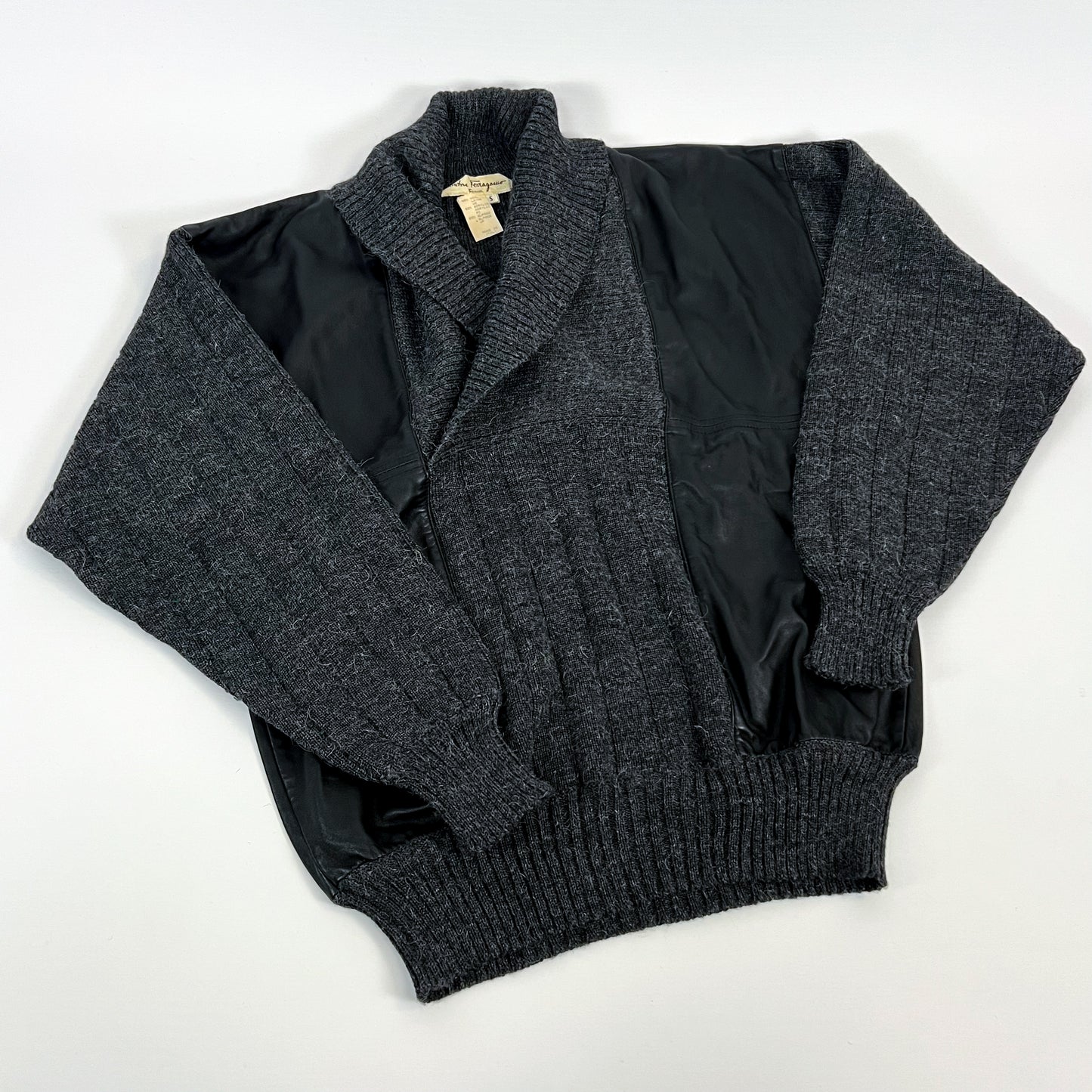 Maglione Salvatore Ferragamo in Lana e Pelle