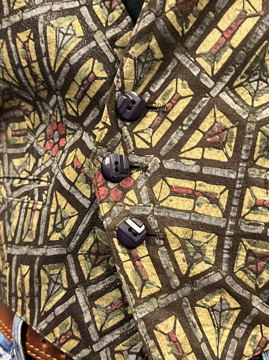 Gilet in Pelle Stampata