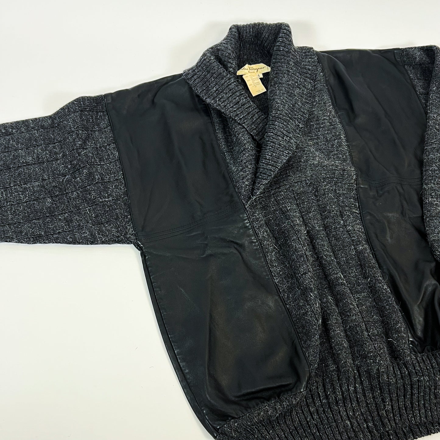 Maglione Salvatore Ferragamo in Lana e Pelle