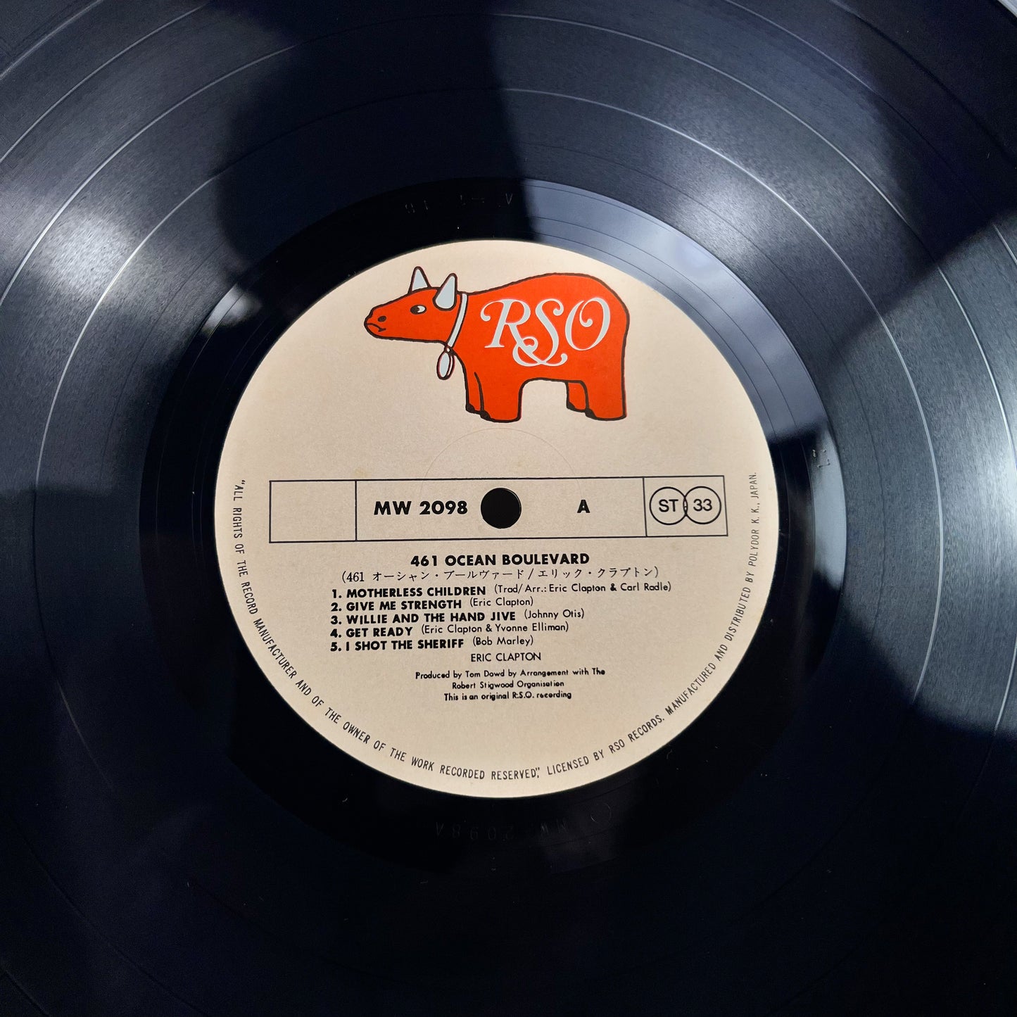 Eric Clapton – 461 Ocean Boulevard – 1ª Edizione Giapponese MW 2098 1974