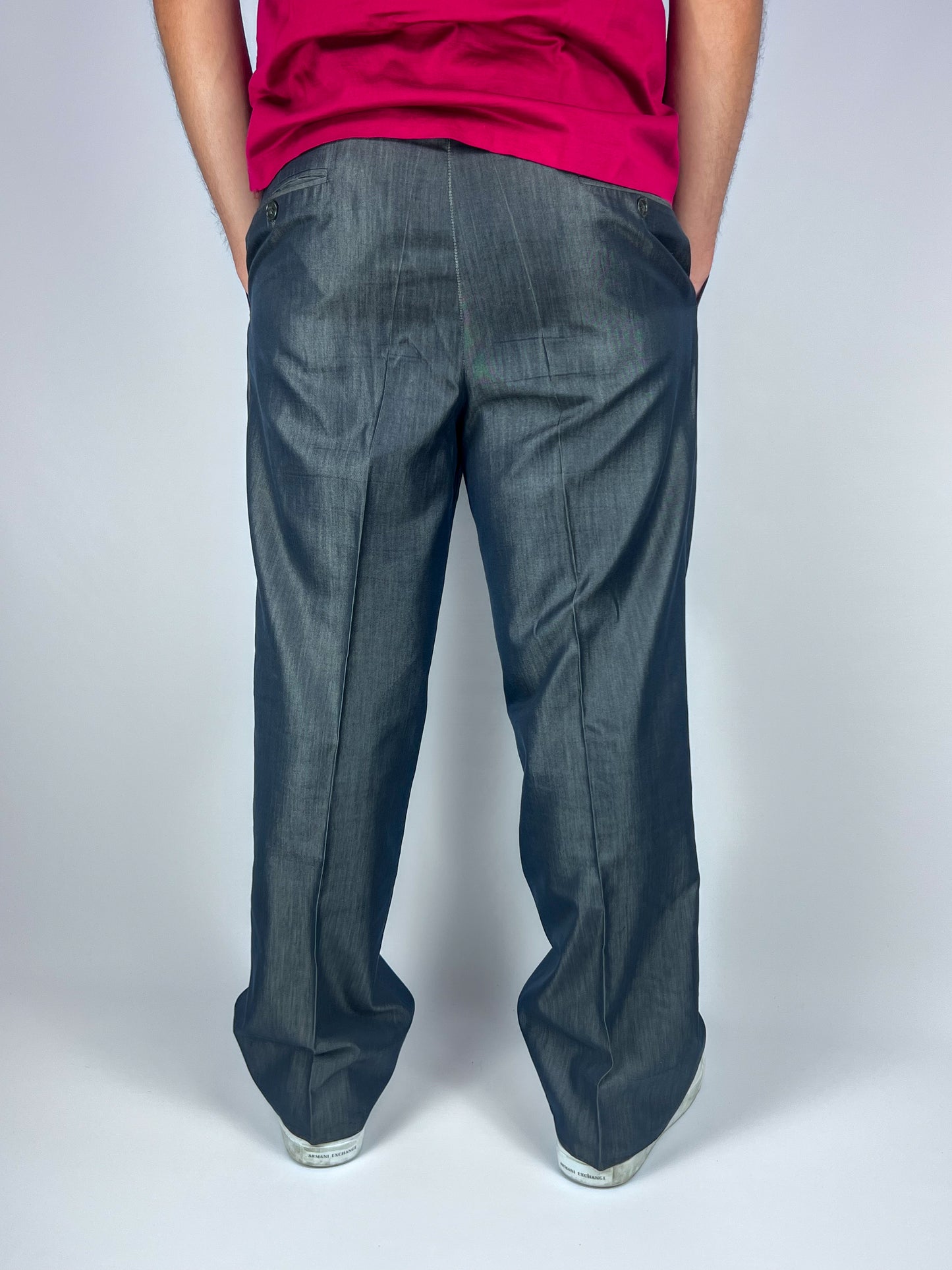 Pantaloni Barbuto in Misto Seta anni '80