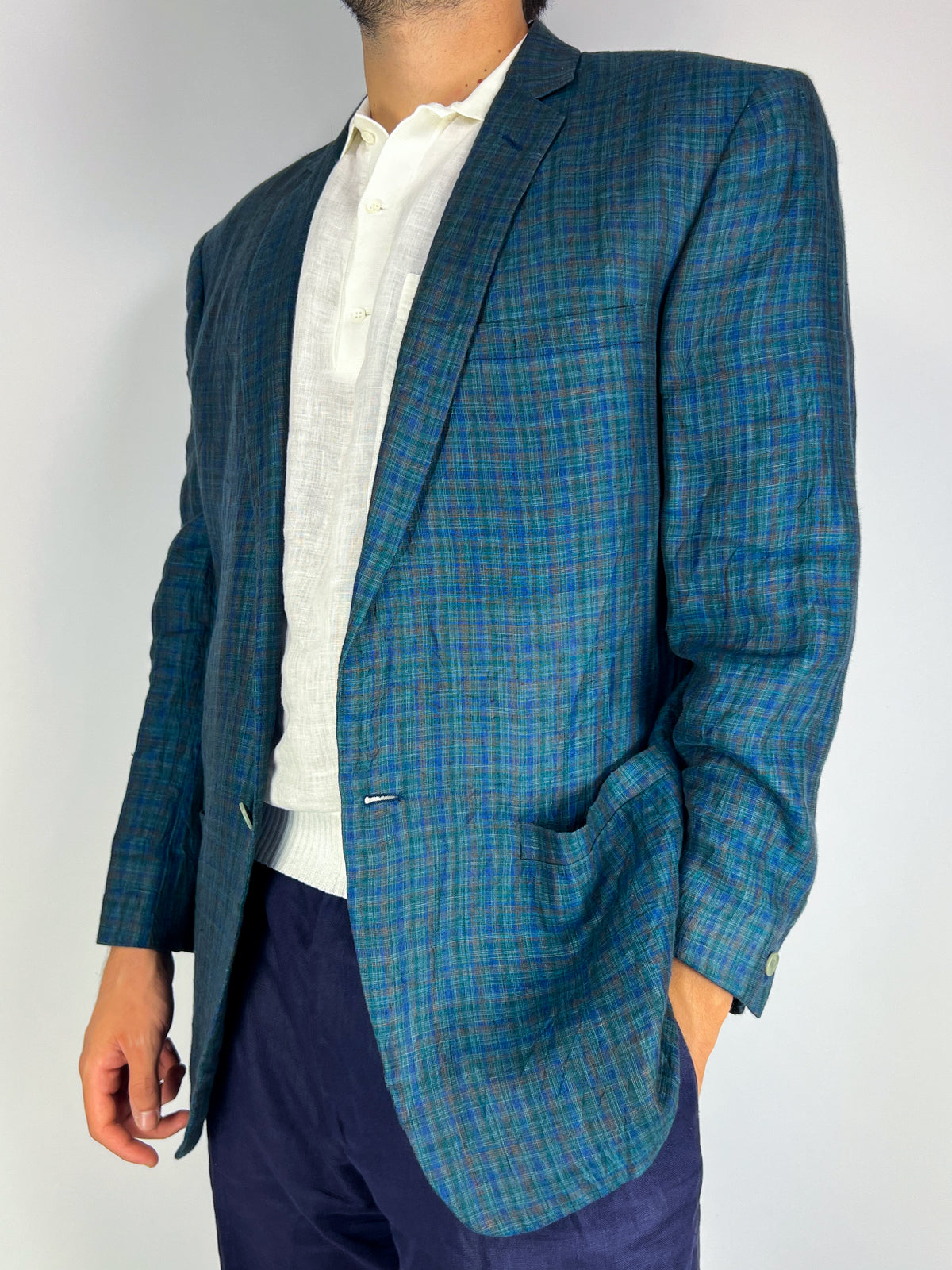 Gianni Versace Pure Linen 80s Jacket