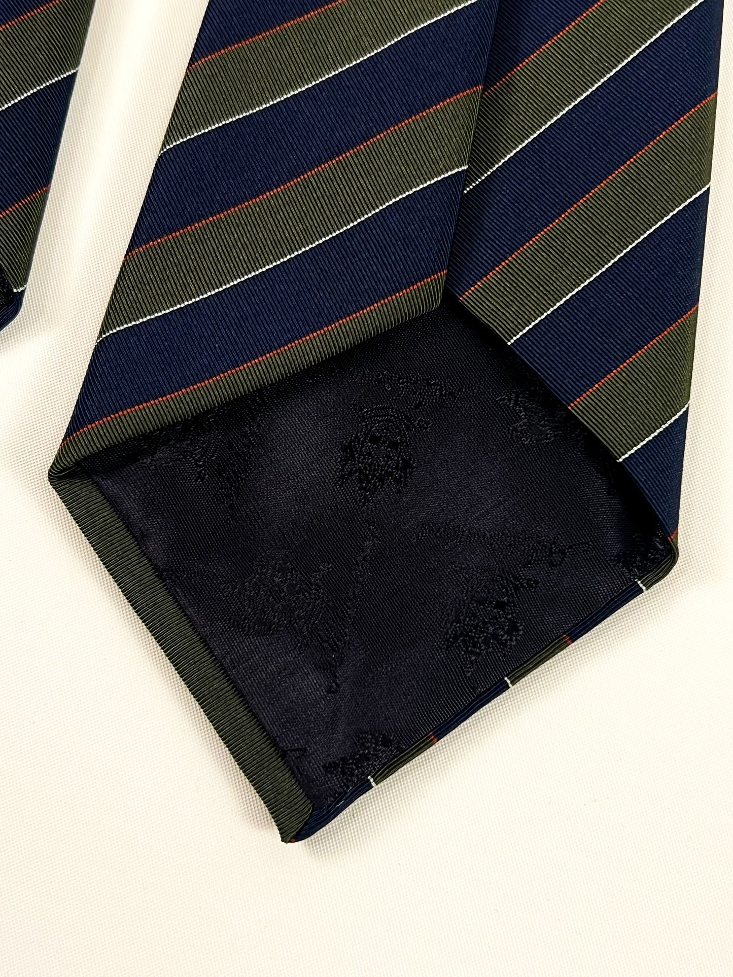 Cravatta Atkinsons Irish Poplin Regimental Made in UK