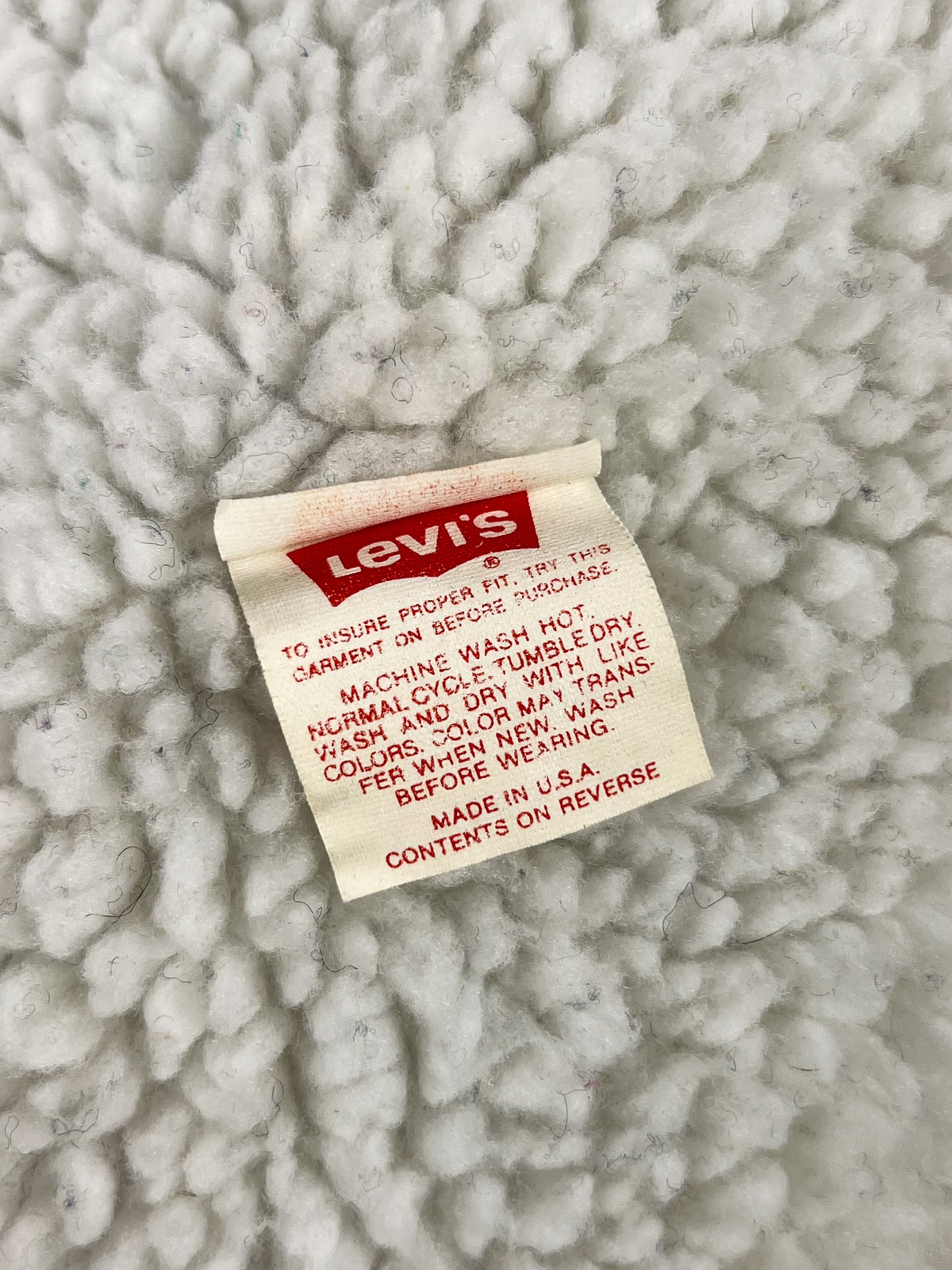 Levi's Sherpa Jacket Made in USA 1987 - L