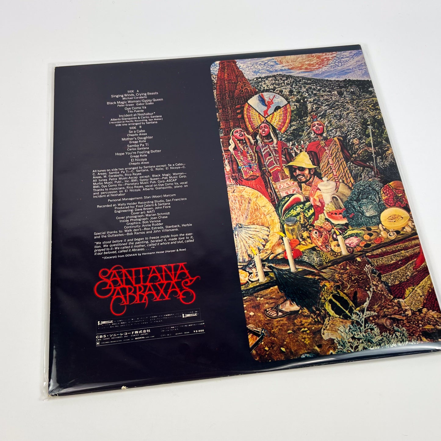 Carlos Santana – Abraxas – 1ª Edizione Giapponese SOPC-57102 1970 – Poster