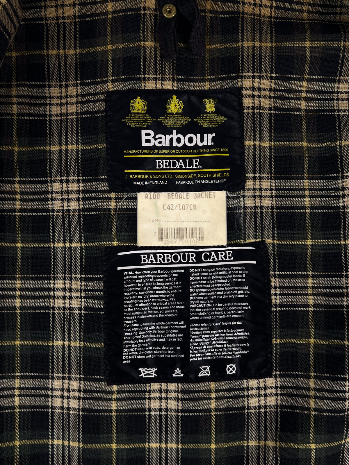 Barbour Bedale 1993 C42 (L) - Completo