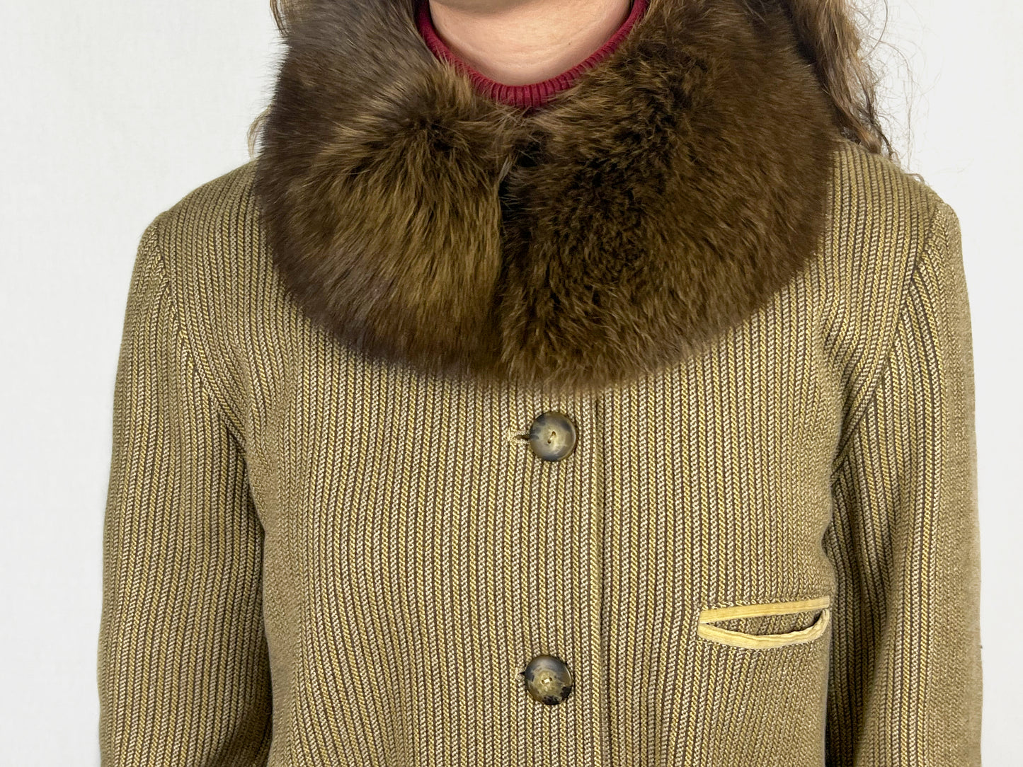Cappotto Emporio Armani in Lana e pelliccia