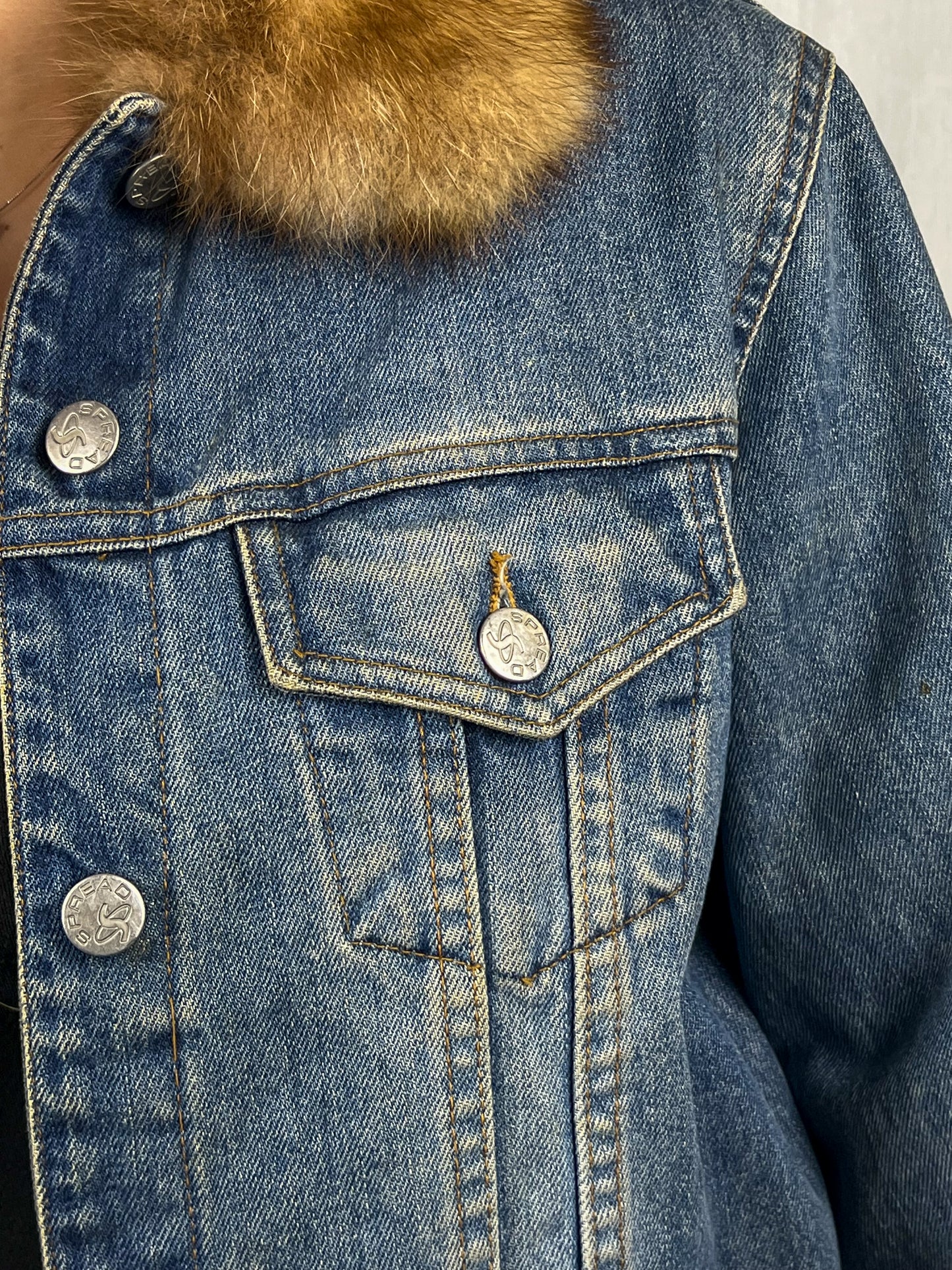 Giacca Benedetta Novi in Denim e pelliccia