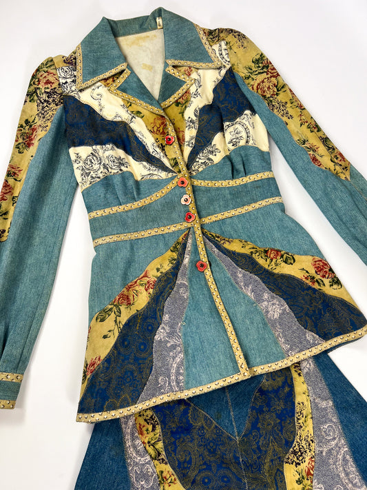 Tailleur Roberto Cavalli Patchwork anni '70 - Da collezione