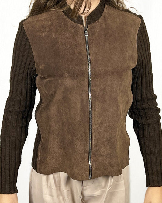 Giacca in Pelle e Lana Max&Co vintage