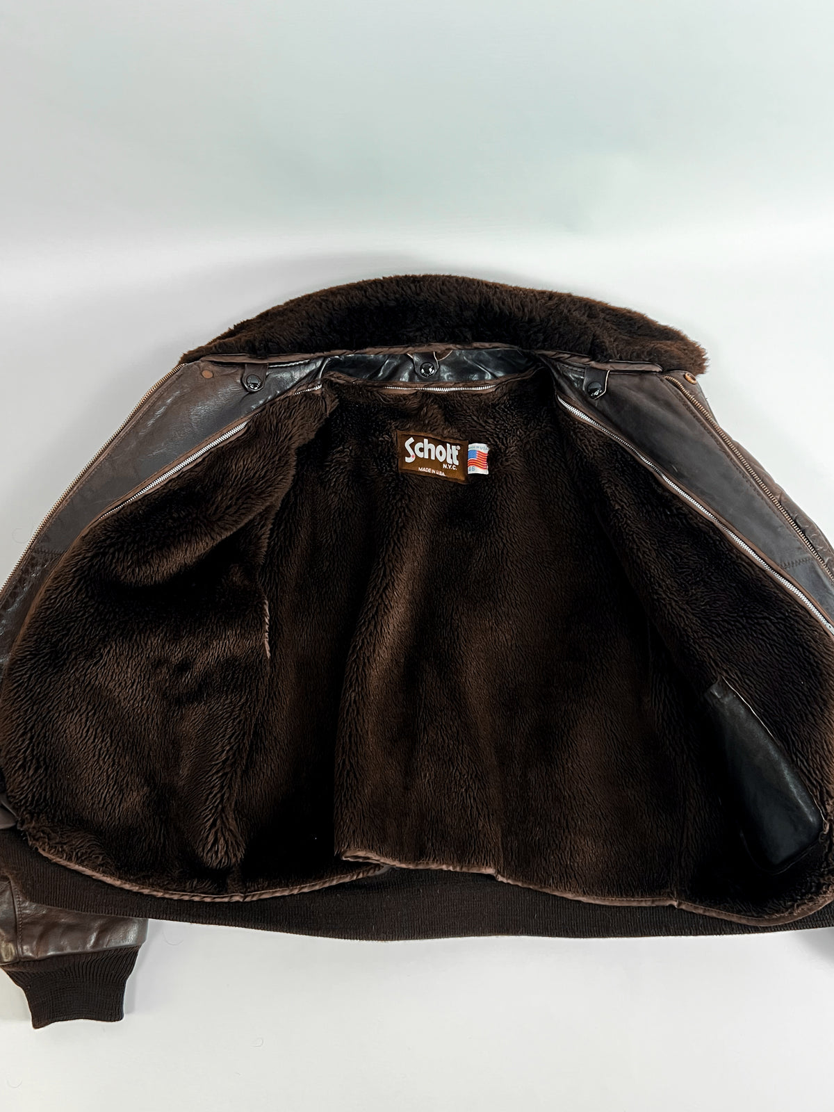 Veste bomber Schott 184SM fabriquée aux États-Unis, années 70