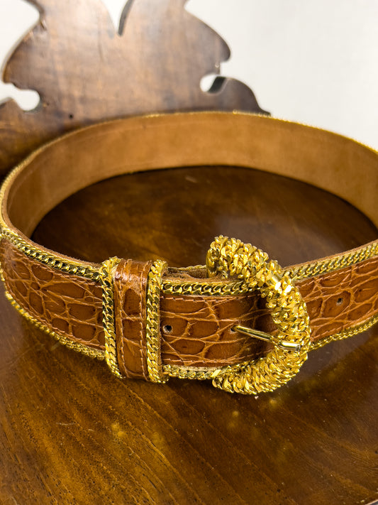 Cintura in Pelle e Catena vintage