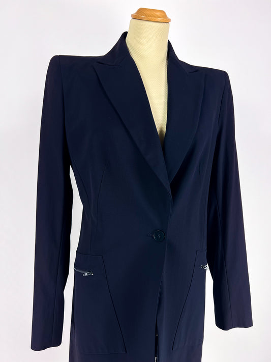 Cappotto Trussardi blu navy vintage