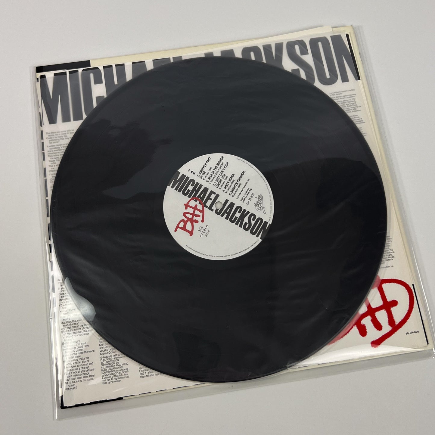 MICHAEL JACKSON – Bad 1st Japanese Edition – Epic 28·3P-800 1987