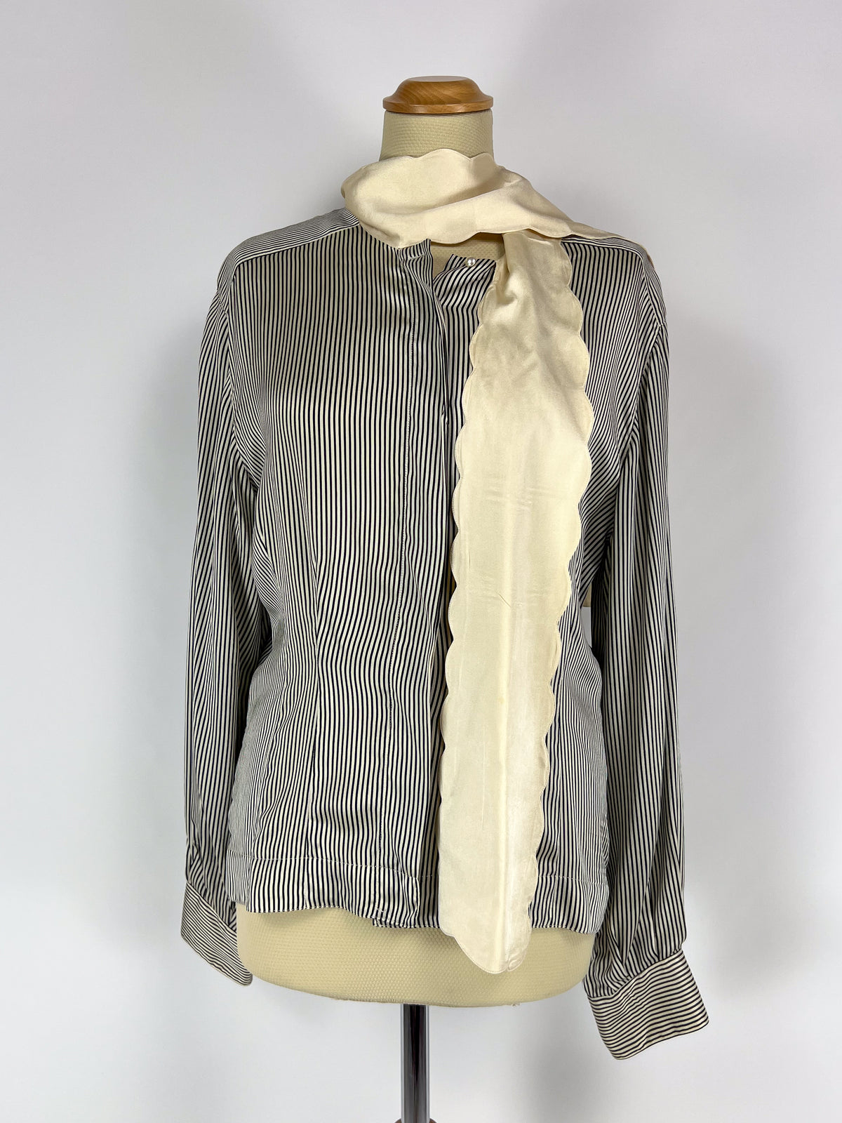 Camicia a Righe in Pura Seta anni '80
