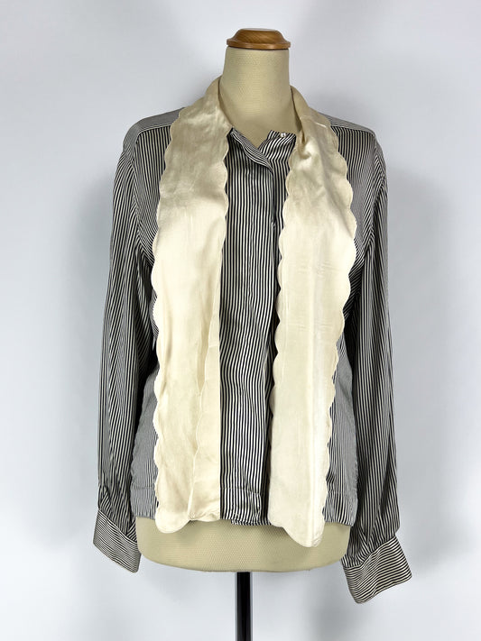 Camicia a Righe in Pura Seta anni '80