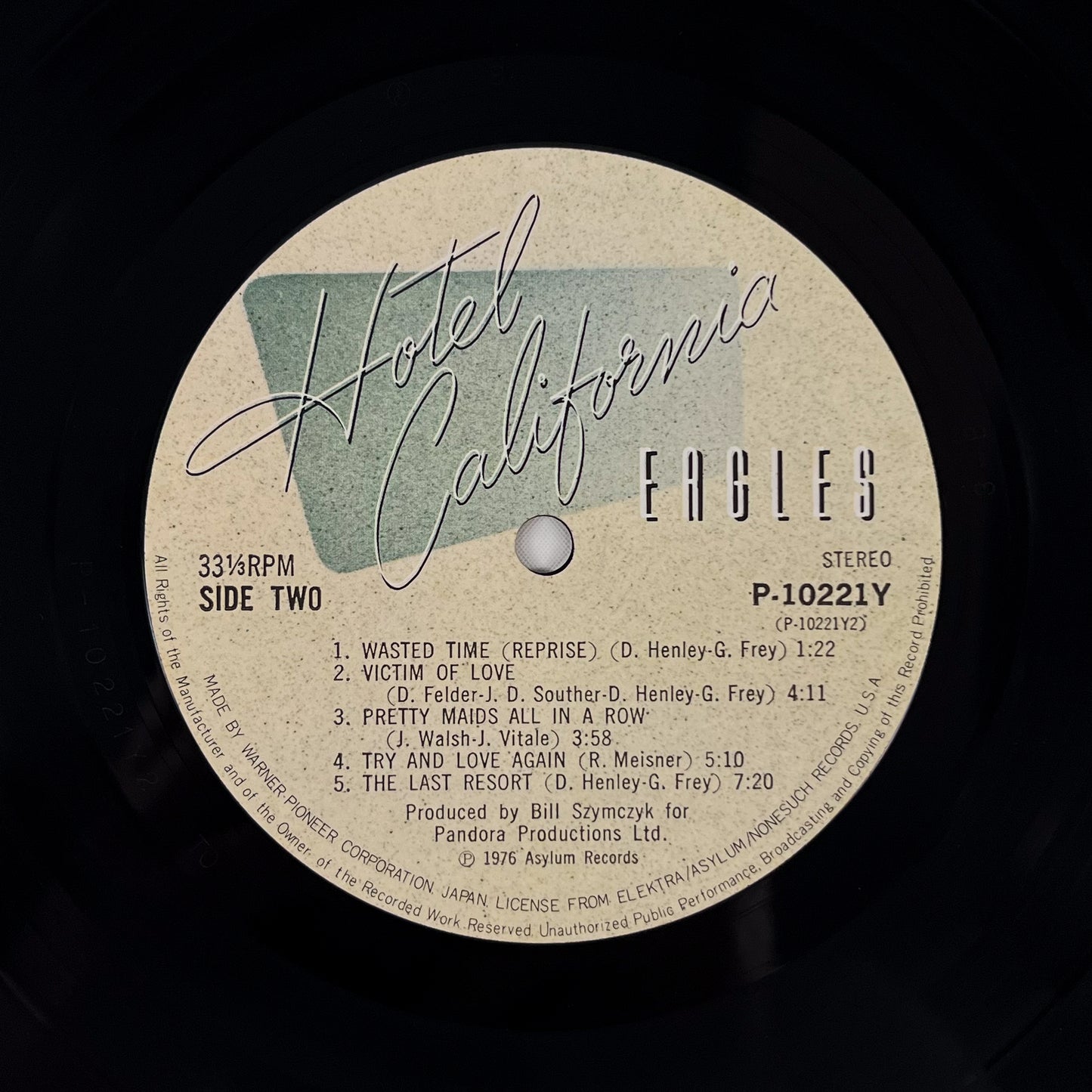 EAGLES - Hotel California Prima Stampa Giapponese P-10221Y 1976 OBI GATEFOLD