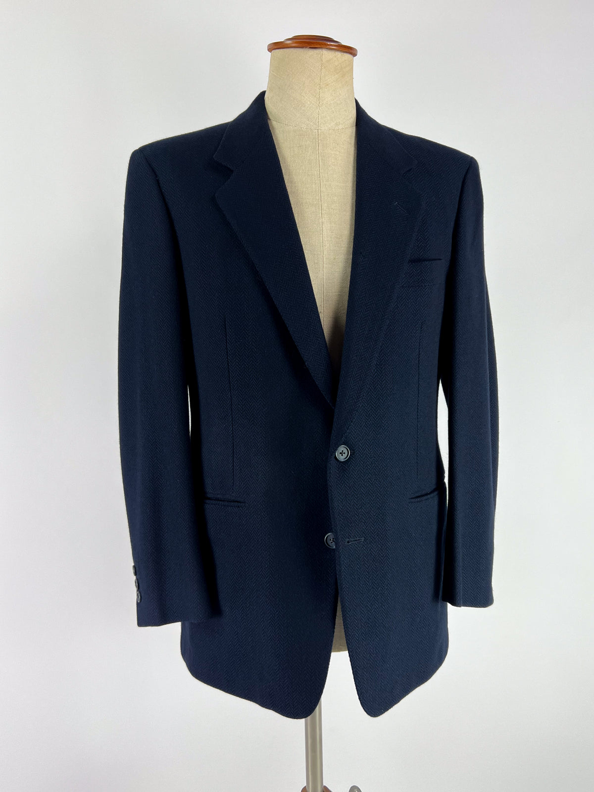 Trussardi 100s Extra Fine Wool Herringbone Jacket