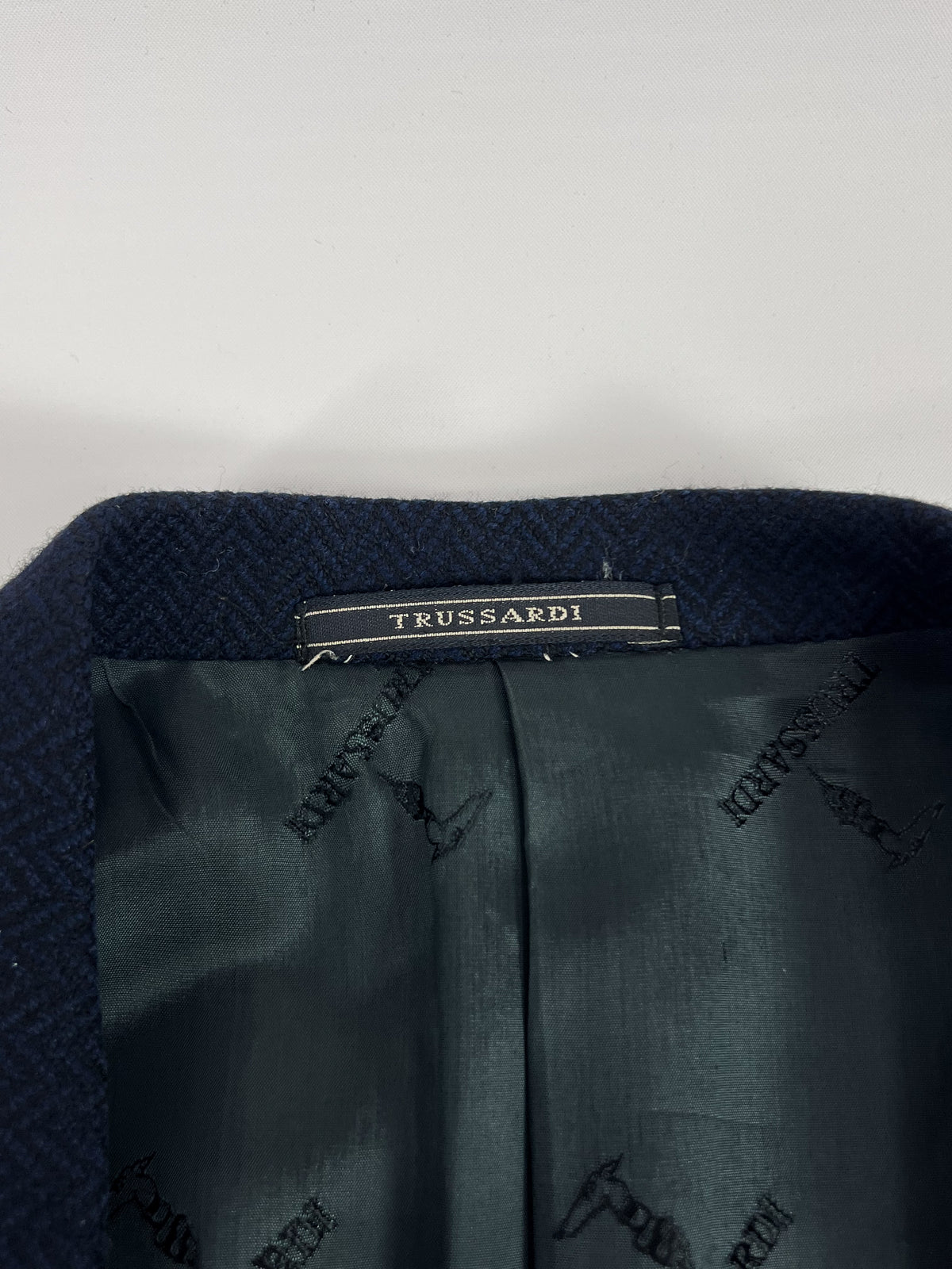 Trussardi 100s Extra Fine Wool Herringbone Jacket