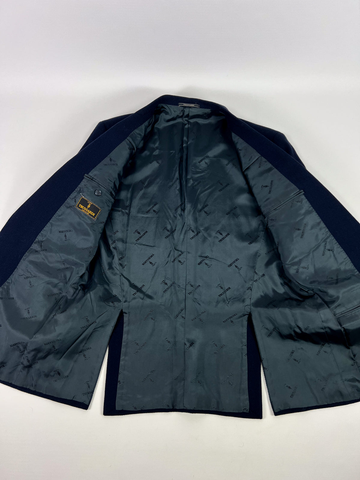 Trussardi 100s Extra Fine Wool Herringbone Jacket