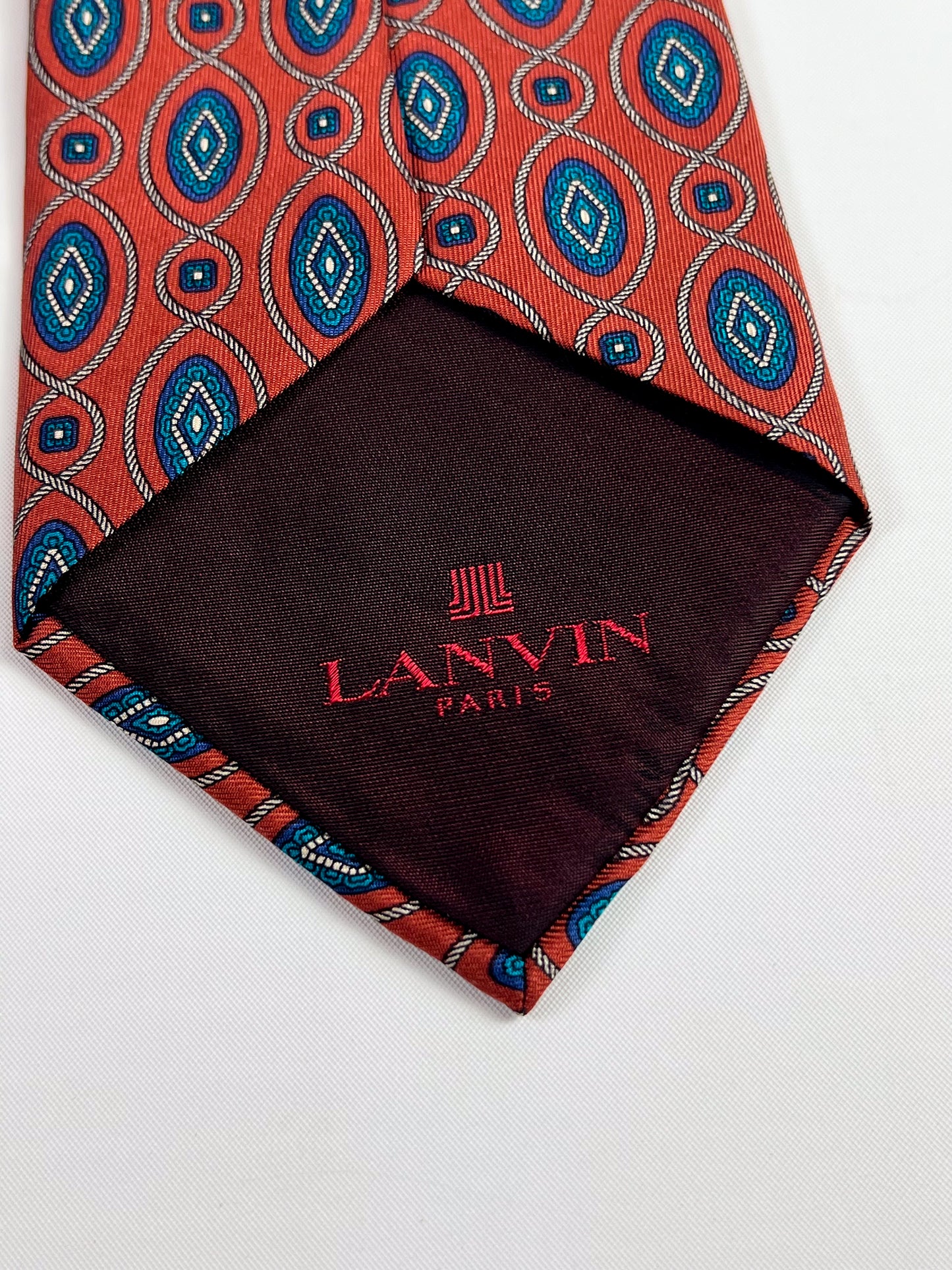 Cravatta vintage Lanvin geometrica