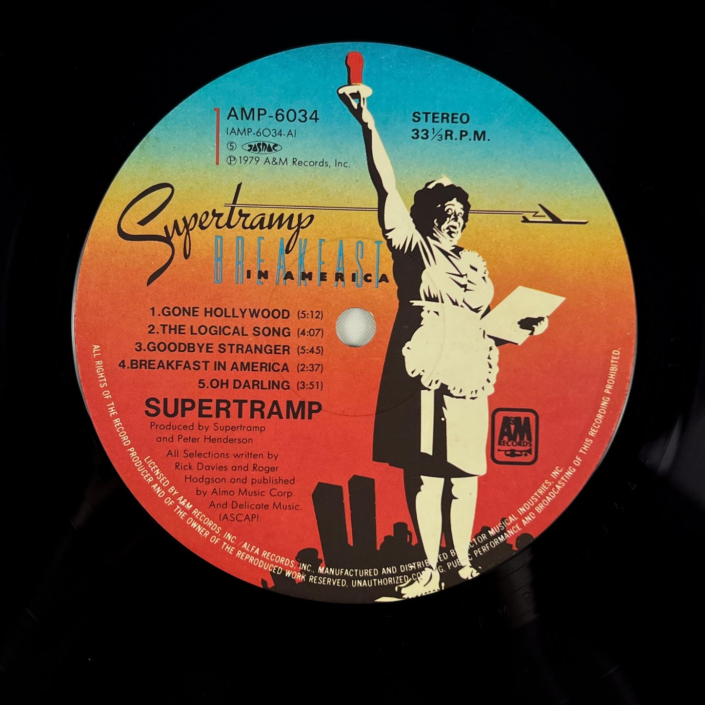 SUPERTRAMP – Breakfast In America Prima Stampa Giapponese AMP-6034 1979 OBI