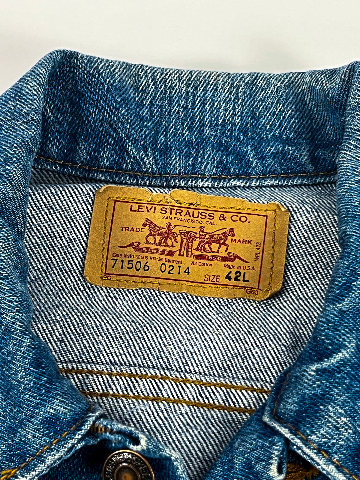 Veste Trucker Levi's Fabriquée aux États-Unis 1989 - M