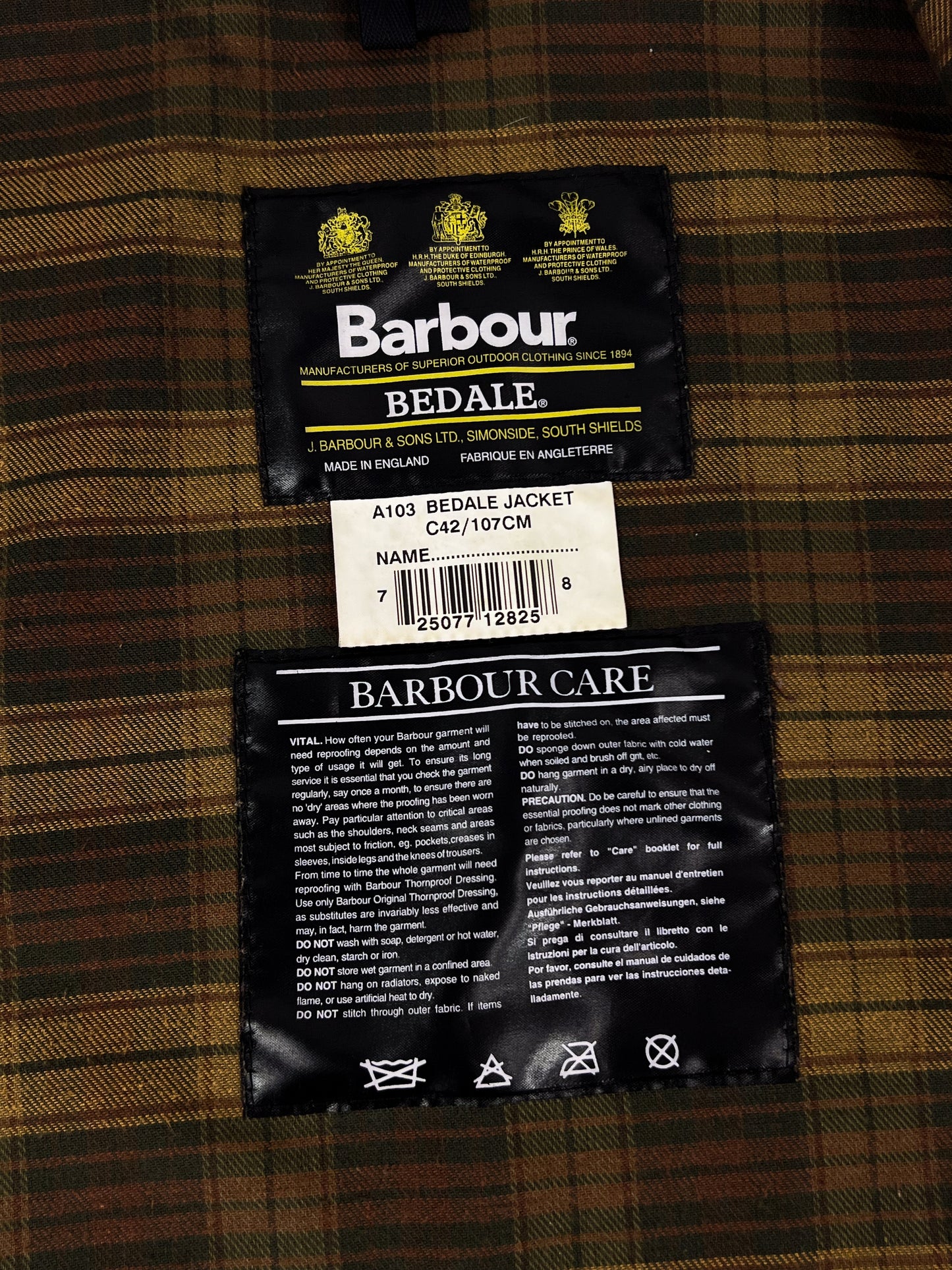 Barbour Bedale Rustic 1996 C42 (L)
