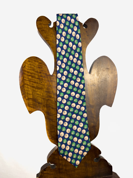 Cravate vintage Gucci à motif billard