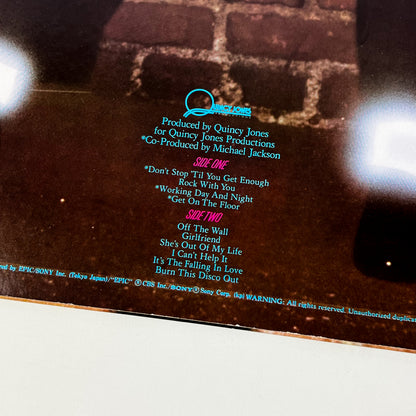 MICHAEL JACKSON – Off the Wall, 1re édition japonaise – Epic/Sony 25·3P-149, 1979