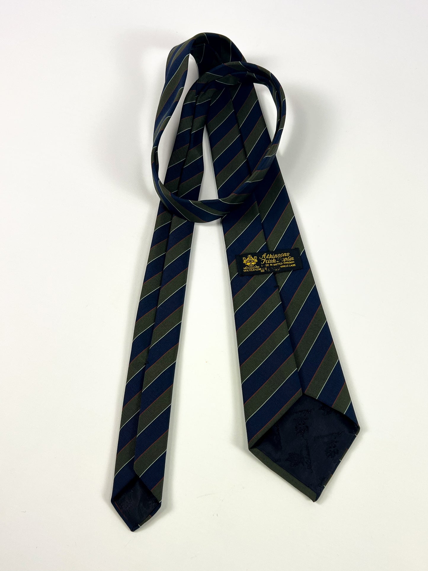 Cravatta Atkinsons Irish Poplin Regimental Made in UK