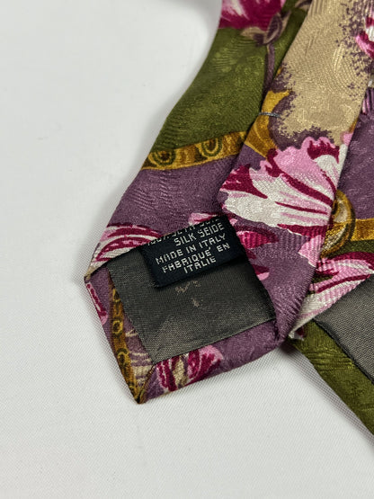 Cravatta vintage Kenzo floreale barocco