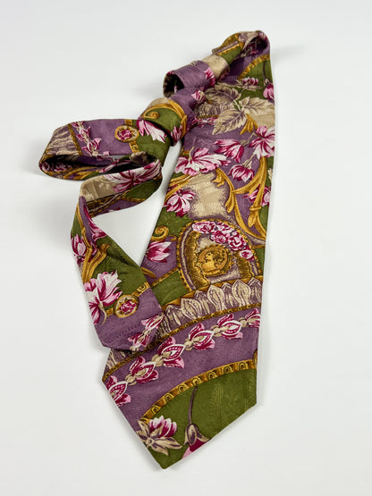 Cravatta vintage Kenzo floreale barocco