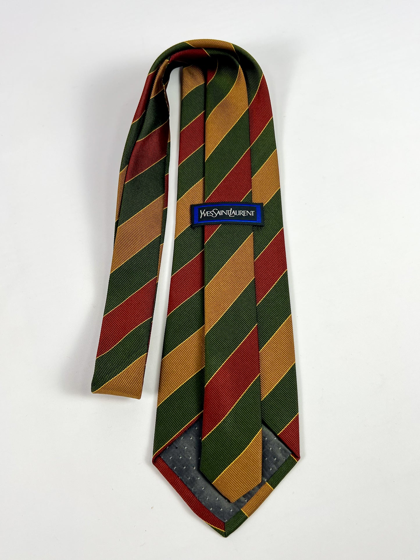 Cravatta vintage Yves Saint Lauren regimental