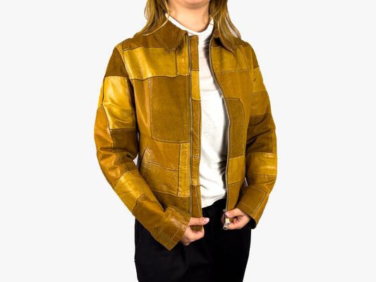 Giacca Bruno Magli in Pelle Patchwork