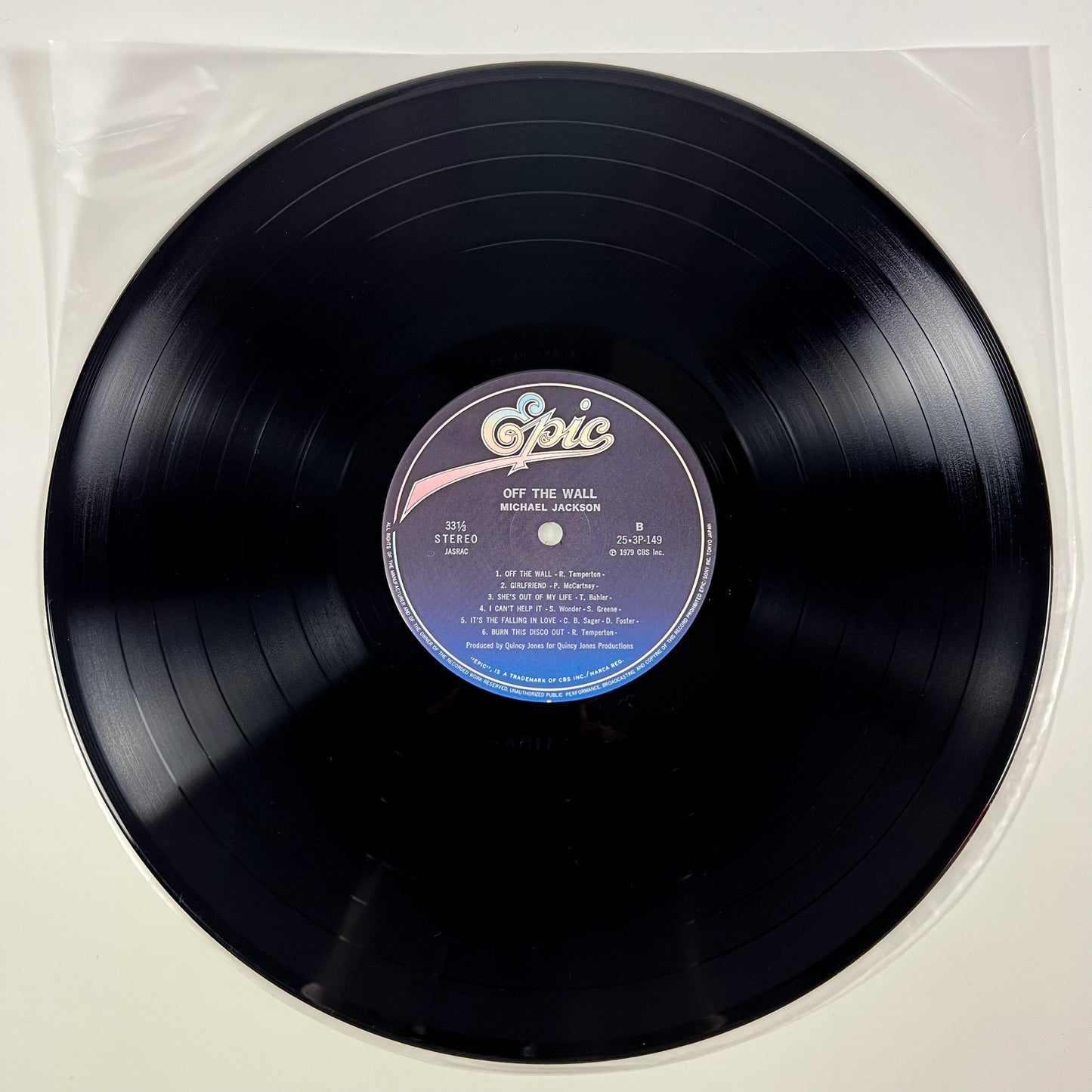 MICHAEL JACKSON – Off the Wall, 1re édition japonaise – Epic/Sony 25·3P-149, 1979