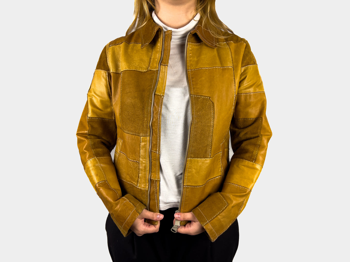 Giacca Bruno Magli in Pelle Patchwork