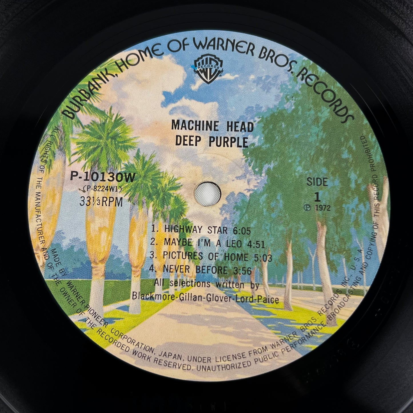 DEEP PURPLE – Machine Head 1ª Edizione Giapponese – Warner Bros. P-10130W 1972